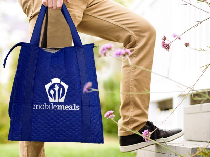 Volunteer delivering